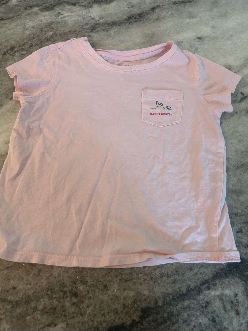 Kids' Pink 'Happy Easter' Pocket T-Shirt 4t